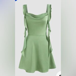 Elegant Sage Green Sleeveless Altar’D State Dress
